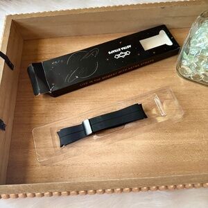 Astra Straps Black Silicone Watch Band Replacement Strap